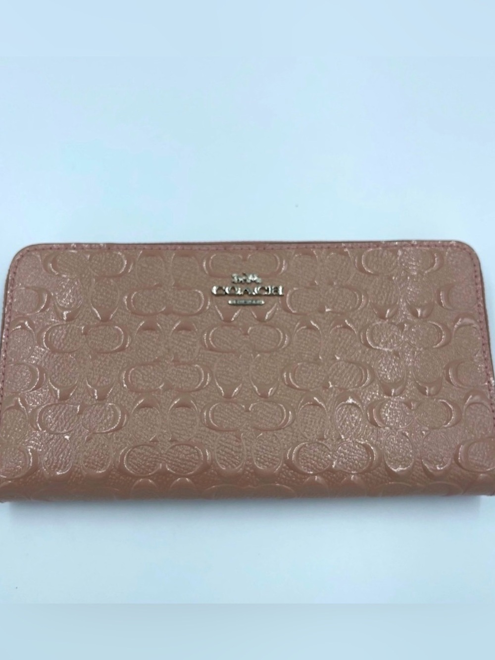 Coach Zip Around Accordion Wallet Blush NWT